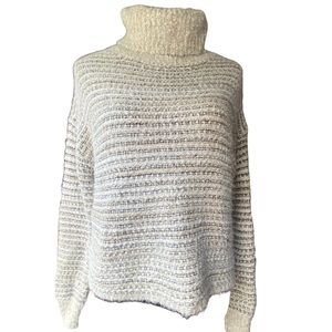 EMORY PARK Small Oversized Turtleneck Pullover Knit Sweater
